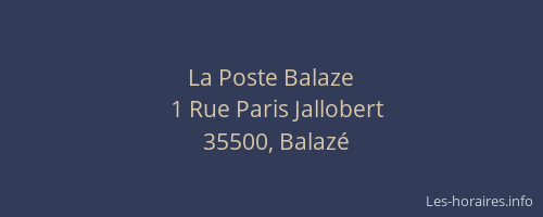 La Poste Balaze