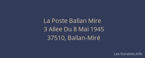 La Poste Ballan Mire