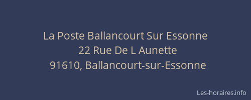 La Poste Ballancourt Sur Essonne