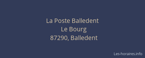 La Poste Balledent