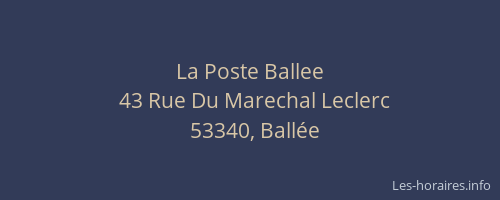 La Poste Ballee