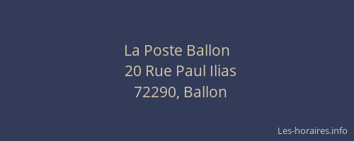 La Poste Ballon