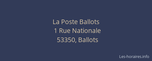 La Poste Ballots