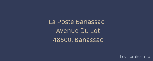 La Poste Banassac