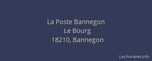 La Poste Bannegon