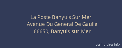 La Poste Banyuls Sur Mer