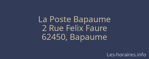 La Poste Bapaume
