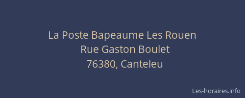 La Poste Bapeaume Les Rouen