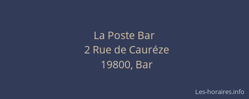 La Poste Bar