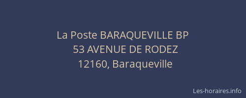 La Poste BARAQUEVILLE BP