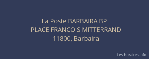 La Poste BARBAIRA BP