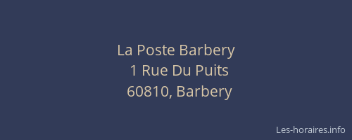 La Poste Barbery