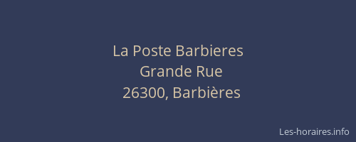 La Poste Barbieres