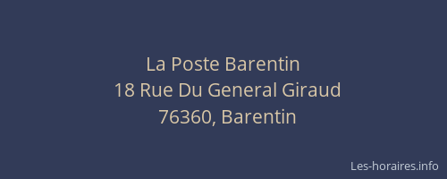La Poste Barentin