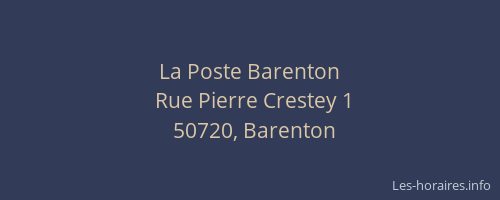 La Poste Barenton