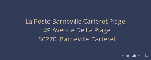 La Poste Barneville Carteret Plage