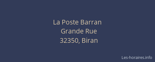 La Poste Barran