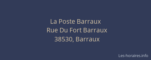 La Poste Barraux