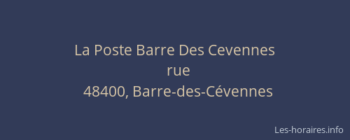 La Poste Barre Des Cevennes