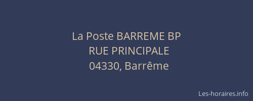 La Poste BARREME BP