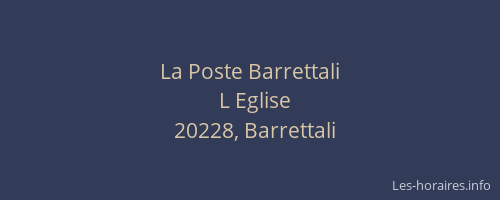 La Poste Barrettali