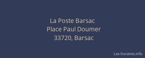 La Poste Barsac