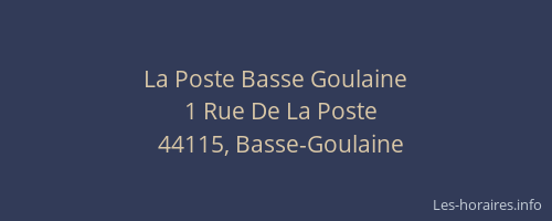 La Poste Basse Goulaine
