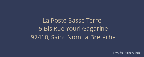 La Poste Basse Terre