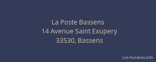 La Poste Bassens