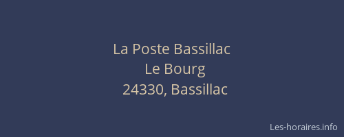 La Poste Bassillac
