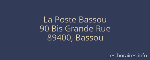 La Poste Bassou