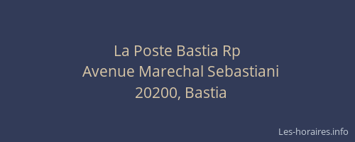 La Poste Bastia Rp