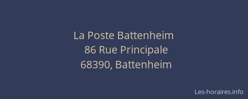 La Poste Battenheim