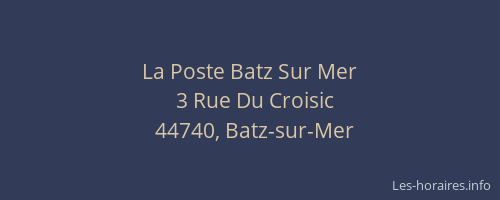 La Poste Batz Sur Mer