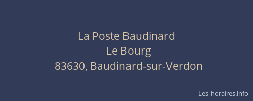 La Poste Baudinard