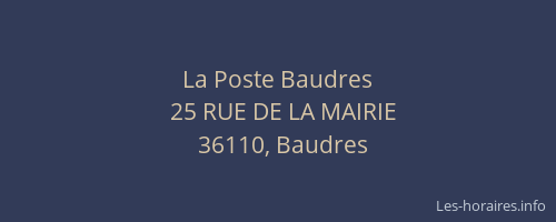 La Poste Baudres
