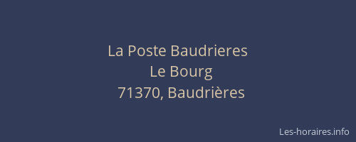 La Poste Baudrieres