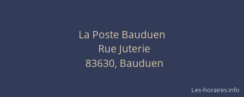 La Poste Bauduen