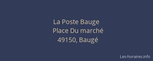 La Poste Bauge