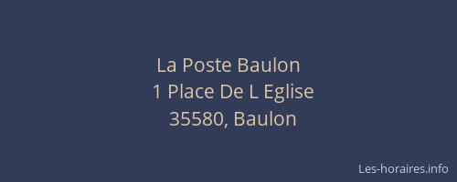 La Poste Baulon