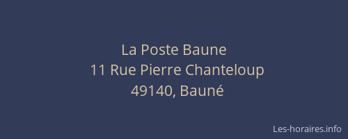 La Poste Baune