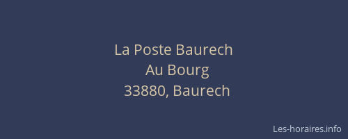 La Poste Baurech