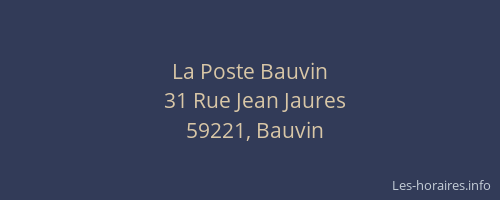 La Poste Bauvin