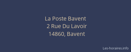 La Poste Bavent