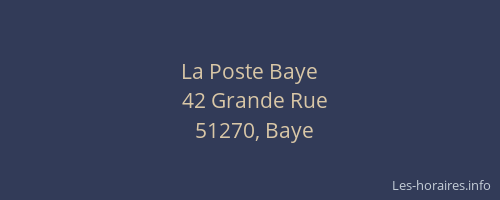 La Poste Baye