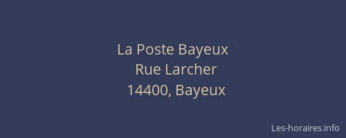 La Poste Bayeux