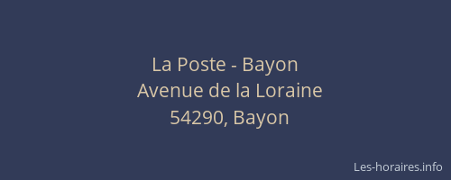 La Poste - Bayon