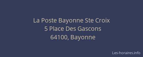 La Poste Bayonne Ste Croix