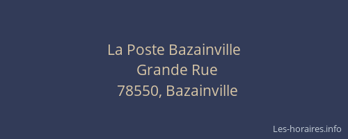 La Poste Bazainville