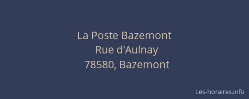 La Poste Bazemont